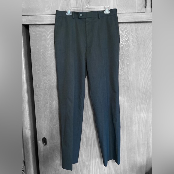 Braggi dress pants slacks, 33 X 34 charcoal gray 100%polyester - Picture 1 of 4